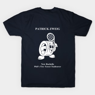 (Front + Back) Patrick Zweig Men's Singles Champion New Rochelle Challenger (White Text) T-Shirt T-Shirt